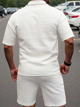 Vadim - Kurzen Ärmeln Zweiteiliges Set – Weiß