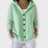 Dariane – Strickjacke mit Knopfleiste – Grün