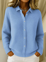 Linna™ | Klassischer Cardigan – Blau