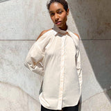 Saphyra : Weiches und atmungsaktives Baumwoll-T-Shirt für Frauen – Beige