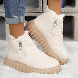 Arlette™ - Warme Schneestiefel mit Keilabsatz – Weiß