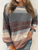 Avihod - Eleganter Pullover Mit Rundhalsausschnitt Und Lockerer Passform – Grau