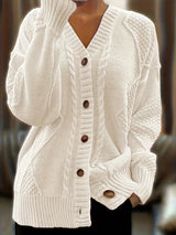 Arijia – Bequemer Strickpullover – Weiß