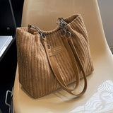 Julia | Baumwoll-Kord Tote Bag – Oliv