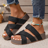 Yara | Orthopädische Ledersandalen – Schwarz