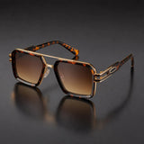Eckige Damen-Sonnenbrille mit Doppelsteg – Schildpatt