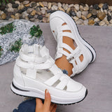 Leichte Keil-Sandalen mit seitlichem Reißverschluss für ultimativen Komfort – Weiß