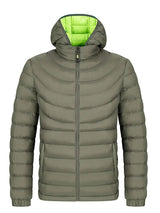 Tom – gefütterte herrenjacke mit stehkragen für herbst und winter – Armeegrün