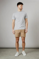 Kurze Hose mit praktischen Taschen und Knopfverschluss für Herren | Ideal für die Sommersaison – Stein