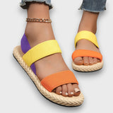 Yva – Farbspiel-Sandalen für den Alltag – Gelb