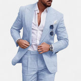 Michael™ | Sommeranzug (Jacke + Hose) – Hellblau