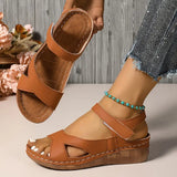 Navina - Orthopädische Keilsandalette – Braun
