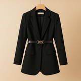 Damen Blazer | Taillierte Linienführung strukturierte Silhouette – Schwarz