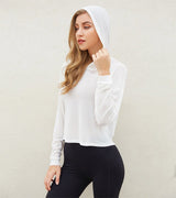 Sophie | Luftiges Sport-Hoodie mit Mesh-Design – Weiß