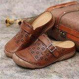 Beatriz - Bequeme Lederclogs – Braun