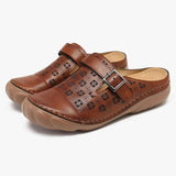 Damen Stylisch Slip-On Pantoletten | Flach – Braun
