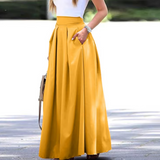 Eleganter langer Sommerrock - Anthea – Gelb