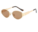 Unisex Sonnenbrille Oversize – UV400 – Bronze/Gold