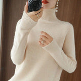 Elle&vire – stylischer rollkragenpullover – Beige