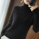 Elle&vire – stylischer rollkragenpullover – Schwarz
