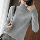 Elle&vire – stylischer rollkragenpullover – Grau