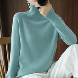 Elle&vire – stylischer rollkragenpullover – Grün