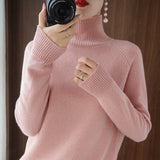 Elle&vire – stylischer rollkragenpullover – Rosa