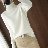 Elle&vire – stylischer rollkragenpullover – Weiß
