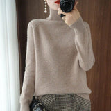 Elle&vire – stylischer rollkragenpullover – Kamel