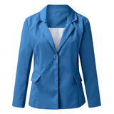 Emilia | Damen Taillierter Langarm Blazer – Blau