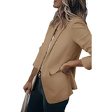 Emilia | Damen Taillierter Langarm Blazer – Hellbraun