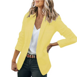 Emilia | Damen Taillierter Langarm Blazer – Gelb