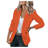 Emilia | Damen Taillierter Langarm Blazer – Orange