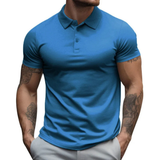 Emre | Herren Poloshirt Sportlich Sommer – Hellblau