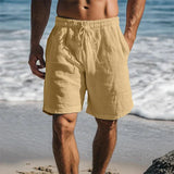 Ennio | Herren Strandhose Shorts mit Kordelzug – Khaki