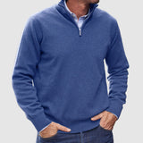 Erasmus | Herren Half-Zip Pullover Langarm Strickpullover – Dunkelblau