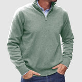 Erasmus | Herren Half-Zip Pullover Langarm Strickpullover – Grün