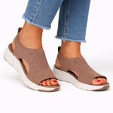 Eulalia | Damen Slip-On Komfort Sneaker – Braun