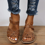Orthopädische Komfort-Sandalen aus Vintage-Leder – Braun