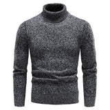 Bequemer und eleganter herrenpullover mit rollkragen – Grau
