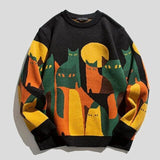 Ashtoreth - Unisex-Katzen-Sweatshirt – Schwarz