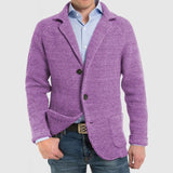Lois - Elegante Herrenjacke mit langen Ärmeln und Pattentaschen – Violett