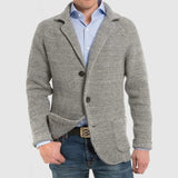Lois - Elegante Herrenjacke mit langen Ärmeln und Pattentaschen – Hellgrau