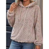 Warme Kapuzen Hoodie Pullover – Hellrosa