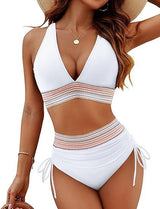 Robyn – Hochgeschnittene Bikinis mit Trendigem Design – Weiß