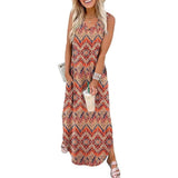 Obermeier – Sommer Maxi Kleid – Rot