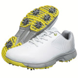 Thestron™ Wasserdichte Golfschuhe Mit Rutschfester Sohle Und Komfortabler Innenpolsterung – Weiß und Grau