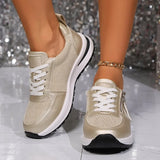 Kathren – Bequeme Schnür Turnschuh – Gold