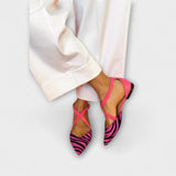Zarella – Zebra Ballerinas in Pink Power – Pink