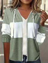 Sheryl - Lässige Langarmjacke – Grün